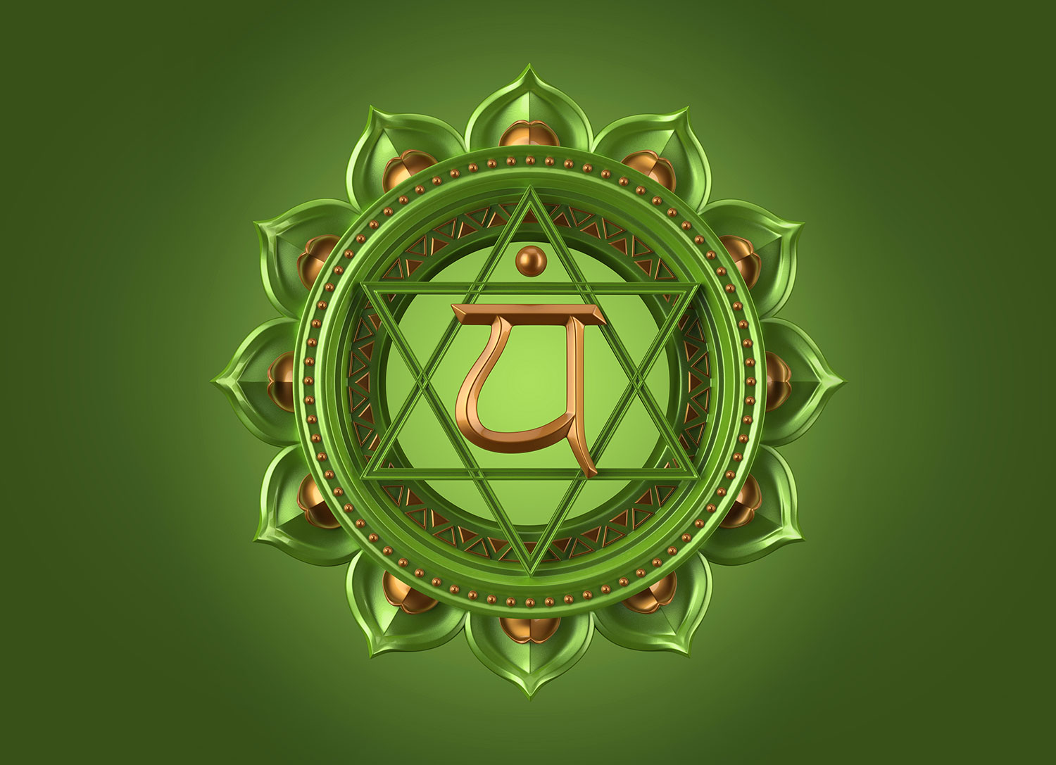 symbole et couleur du chakra du coeur